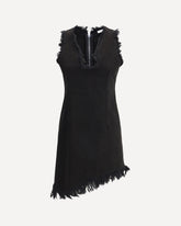 Fringed mini Dress - Fringed mini Dress Base Blu