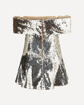 Off-shoulder Mini Dress - Off-shoulder Mini Dress Base Blu