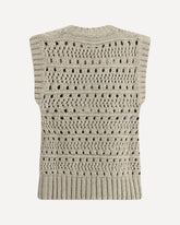 Knit Vest - Knit Vest Base Blu